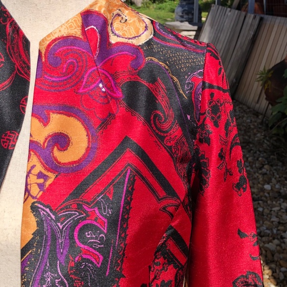 🩷 Chico’s red multi jacket NWT - Picture 12 of 16